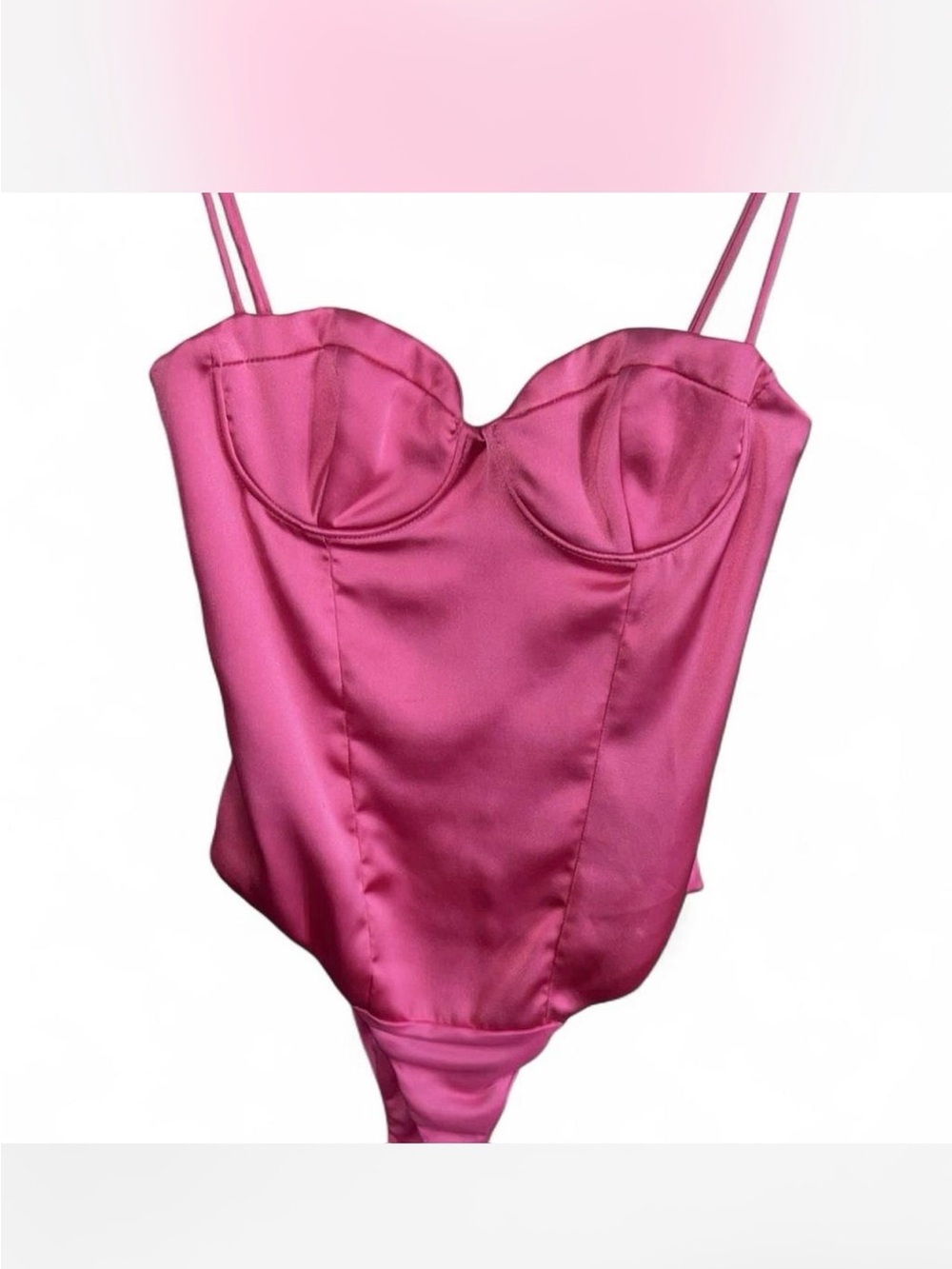 ZARA Satin Pink Body Suit